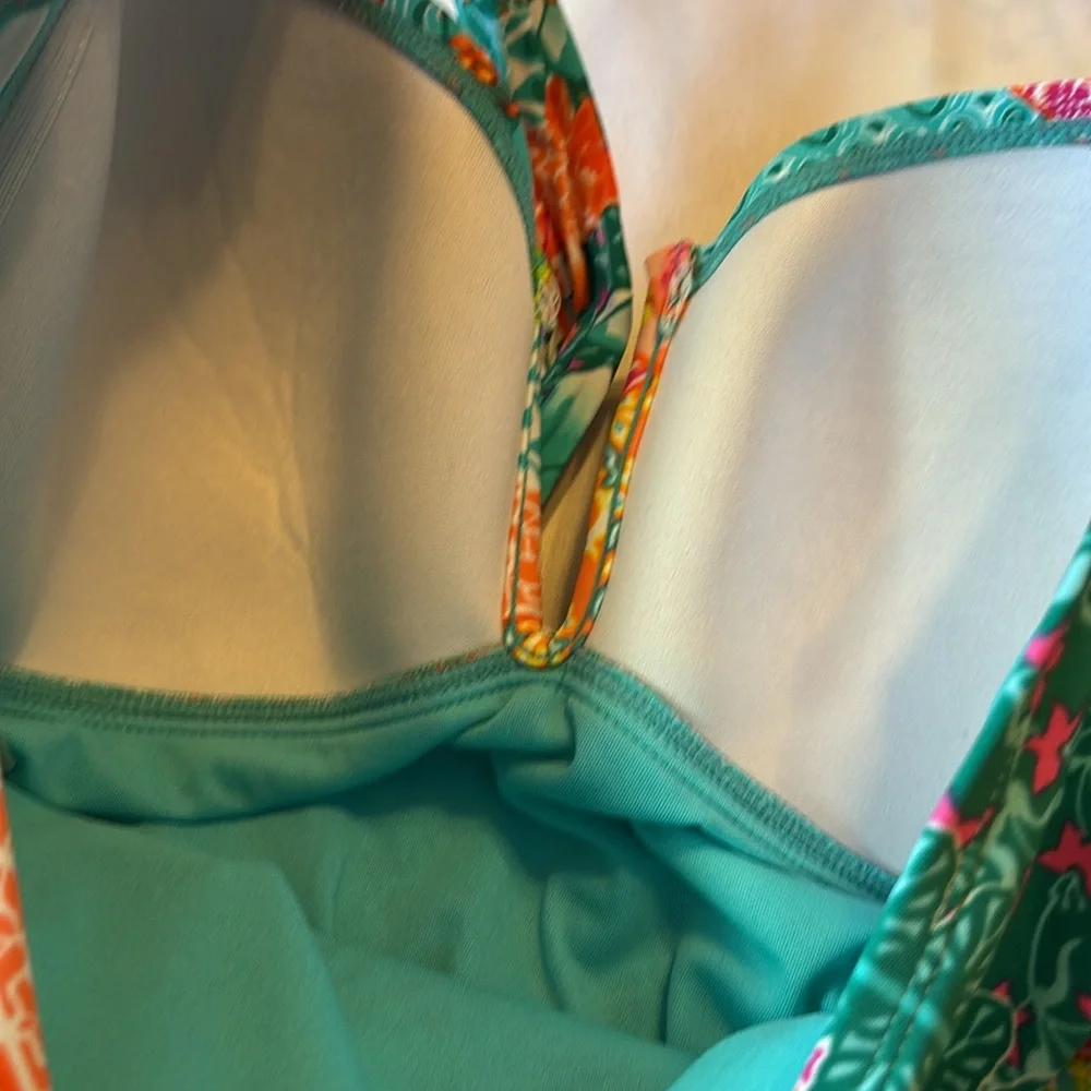 Into the Bleu by American Vibrant mixed Print Swimsuit with Matching Cover-up 14 - Picture 6 of 16